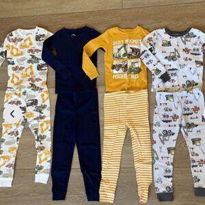 Carter's 5T Boys 100% Cotton Pajamas Bundle of 6 PJs